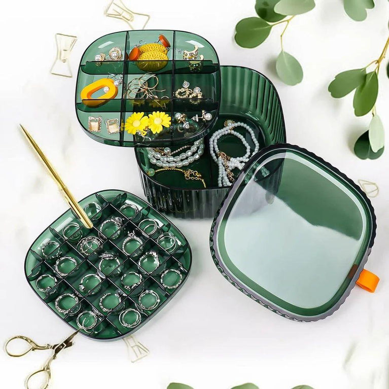 ACRYLIC JEWELLERY BOX 3 LAYER - Three-Layer Acrylic Jewellery Organiser