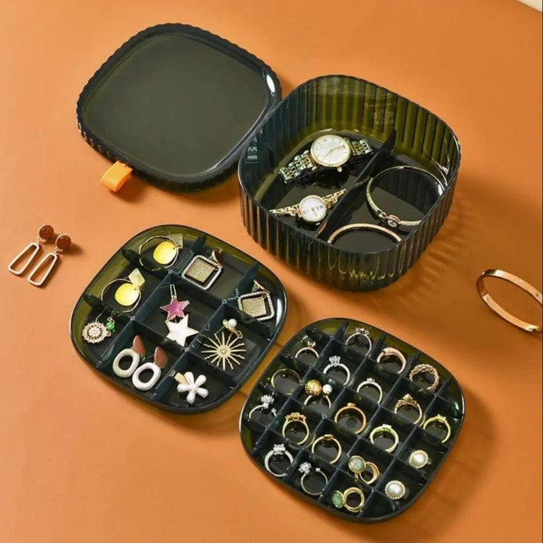 ACRYLIC JEWELLERY BOX 3 LAYER - Three-Layer Acrylic Jewellery Organiser
