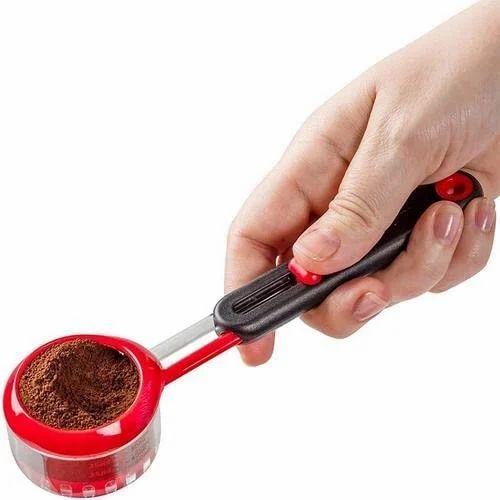 ADJUSTABLE MEASURING SPOON - Adjustable Plastic Gauge with Measurement for Kitchen Baking Tool