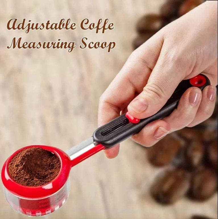 ADJUSTABLE MEASURING SPOON - Adjustable Plastic Gauge with Measurement for Kitchen Baking Tool