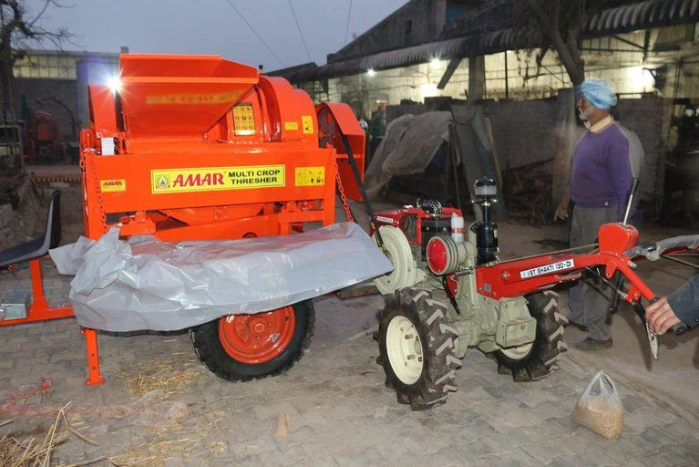 AMAR MULTICROP THRESHER SPIKE TOOTH SERIES - POWER TILLER OPERATED MODEL