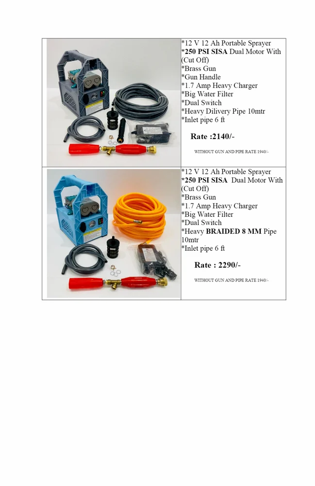 Agricultural Sprayer Pump Back Sheet