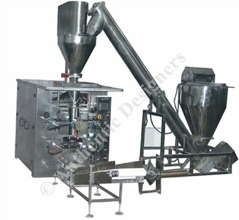Automatic ors powder pouch packing machine.