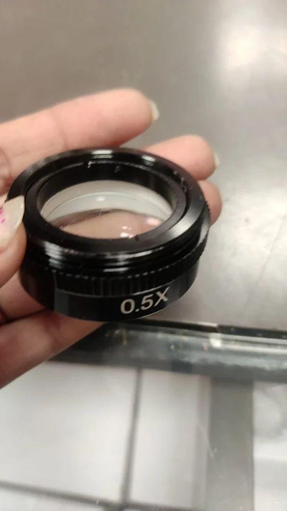 BABA MT-104 Black Microscope With LED Ring & 0.5x Lens