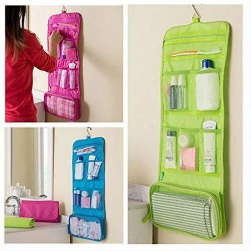 Hanging makeup organizer top