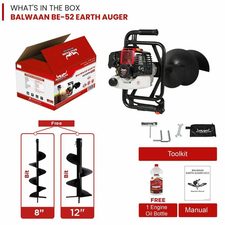 Balwaan 52cc Engine powered Soil Digger BE-52