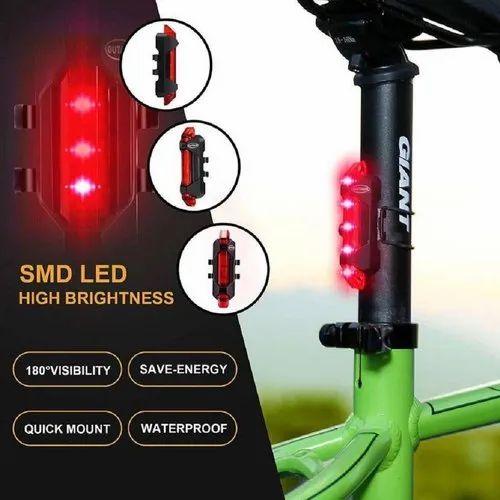 Bicycle Led Head Light USB Rechargeable Light Tail Light