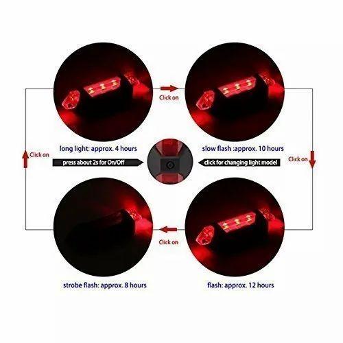 Bicycle Led Head Light USB Rechargeable Light Tail Light