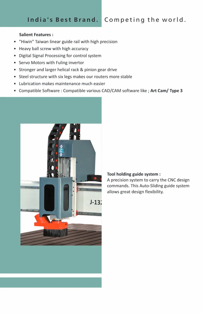 CNC Router J-1325+A 4.5 KW SERVO MOTOR