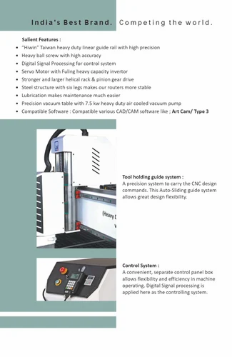 CNC Router J-1325 VT+A 6 KW SERVO MOTOR