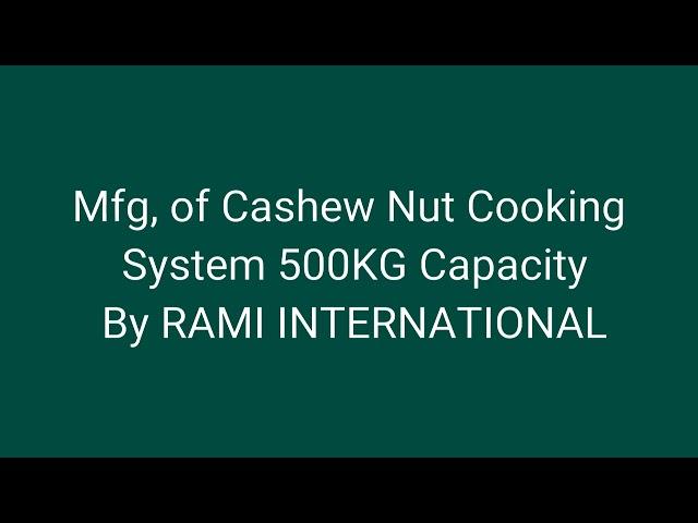 Cashew Nut Boiler With Cooker