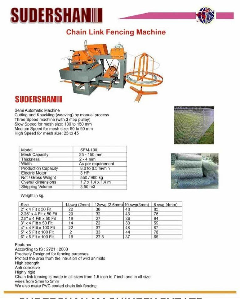 Chain Link Fencing Machine