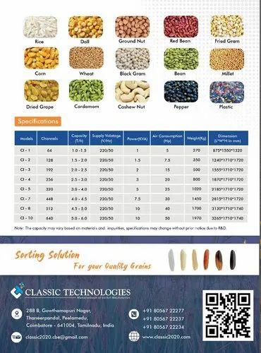 Channa Dhal Sorting Machine
