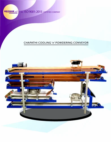 Chapati Cooling Conveyor Cum Powdering Machine