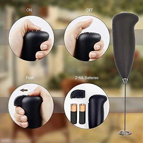Coffee Bitter - Electric Handheld Milk Wand Mixer Frother For Latte Coffee Hot Milk Hand Blender