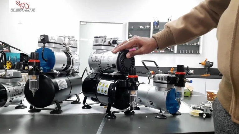 Combo Elephant mini air compressor AS-18 + Painter Airbrush AB-19