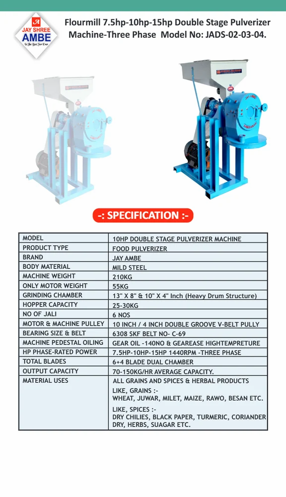 Commercial Atta Chakki Machine