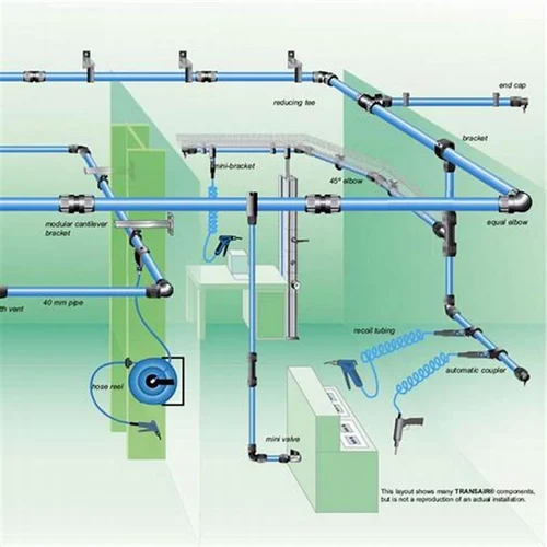 Compressed Air Aluminum Pipes And Fittings