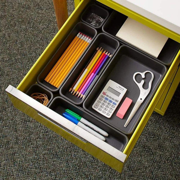 Cutlery Drawer Tray 8pcs Set - Stackable Drawer Organizer Trays Set