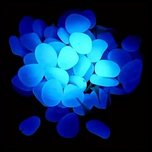 DECORATIVE GLOWING STONE - Glow in The Dark Pebbles 100pcs Glow Stones