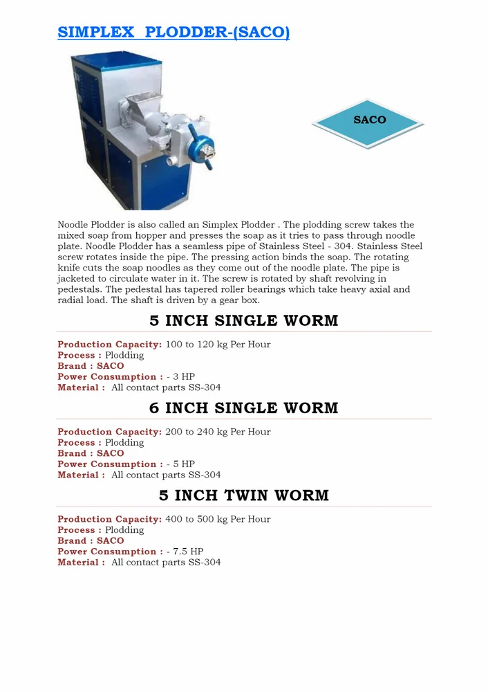 Duplex Vacuum Type Soap Plodder Machine