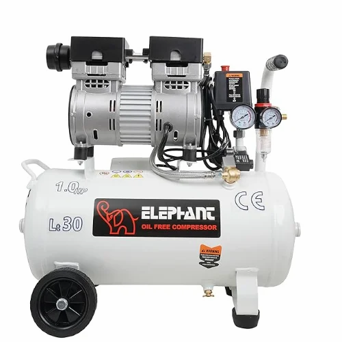 Elephant 1 HP Oil Free & Noiseless Air Compressor 30 Litre 100% Copper Winding with PS03