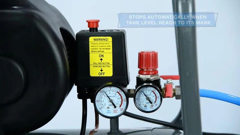 Elephant Air Compressor 30 litres 2 HP AC30C with 1/4" Air Screw Driver & PU Pipe 10 Mtr. Coil