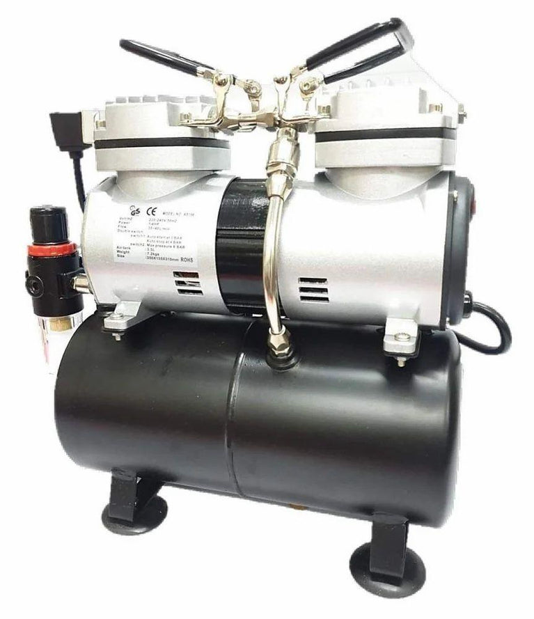 Elephant Series AKARI Double Piston Mini Air Compressor with Air Tank 3.5 Ltr. (AS196-AB19).