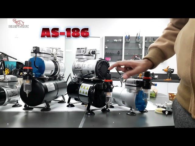 Elephant Series AKARI Double Piston Mini Air Compressor with Air Tank 3.5 Ltr. (AS196-AB19).