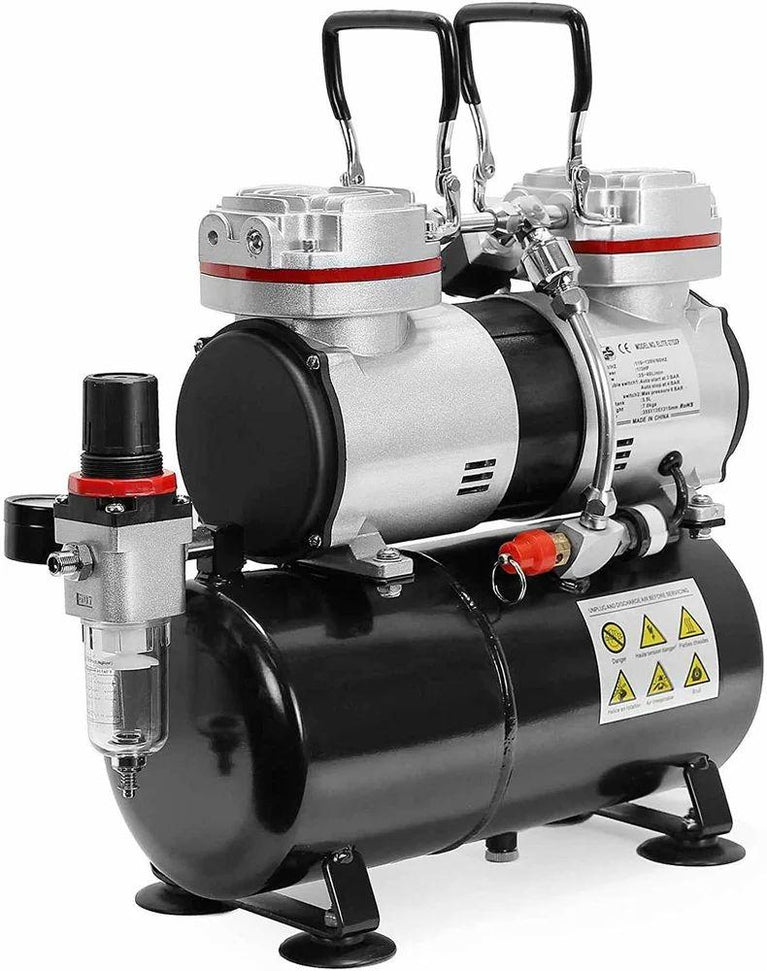 Elephant Series AKARI Double Piston Mini Air Compressor with Air Tank 3.5 Ltr. (AS196-AB19).