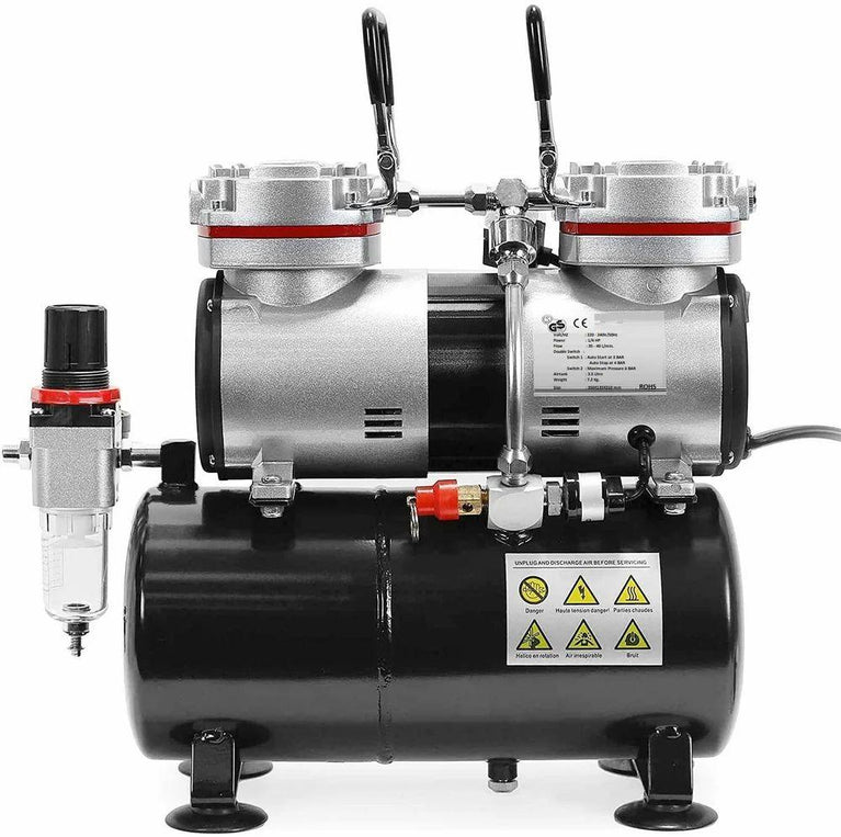 Elephant Series AKARI Double Piston Mini Air Compressor with Air Tank 3.5 Ltr. (AS196-AB19).