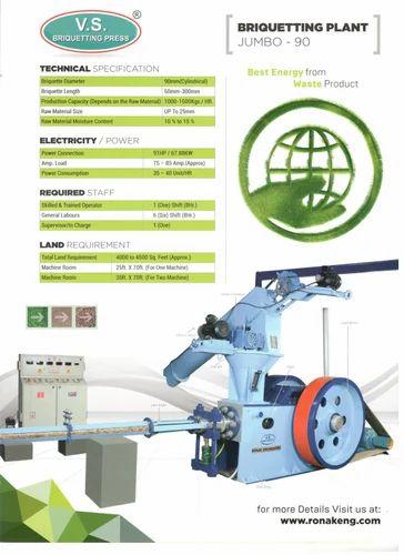 Groundnut Shell Briquetting Machine