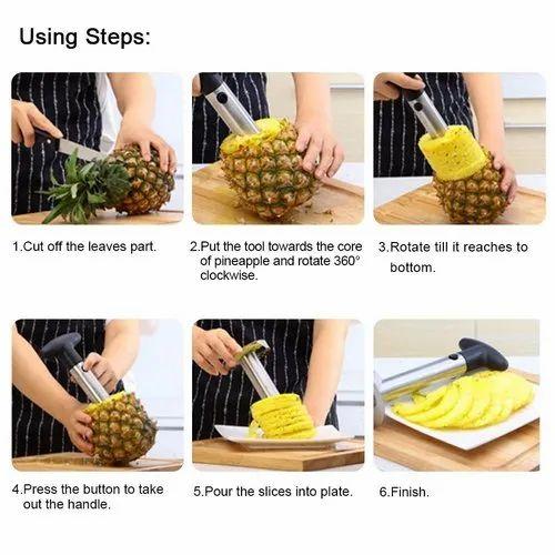 Heavy Stainless Steel Fruit Pineapple Corer Slicer