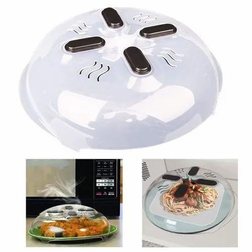 Hower Cover For Microwave Food Splash Guard Hover Cover With Steam Vents Magnetic Splatter Lid