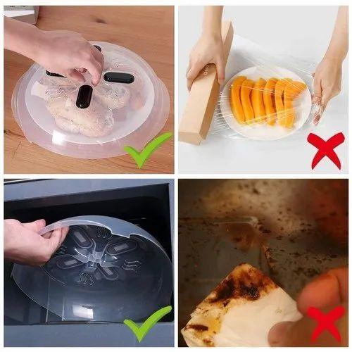 Hower Cover For Microwave Food Splash Guard Hover Cover With Steam Vents Magnetic Splatter Lid