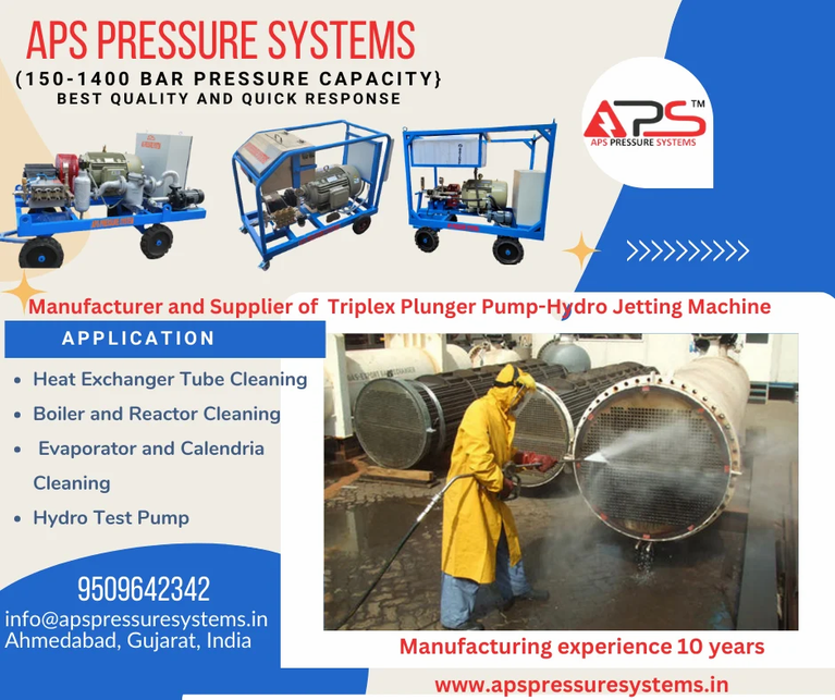 Industrial Heat Exchanger Tube Cleaning Water Jetting Machine
