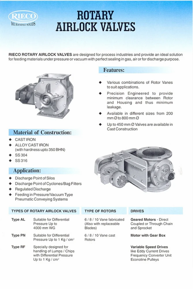Industrial Rotary Airlock Valve