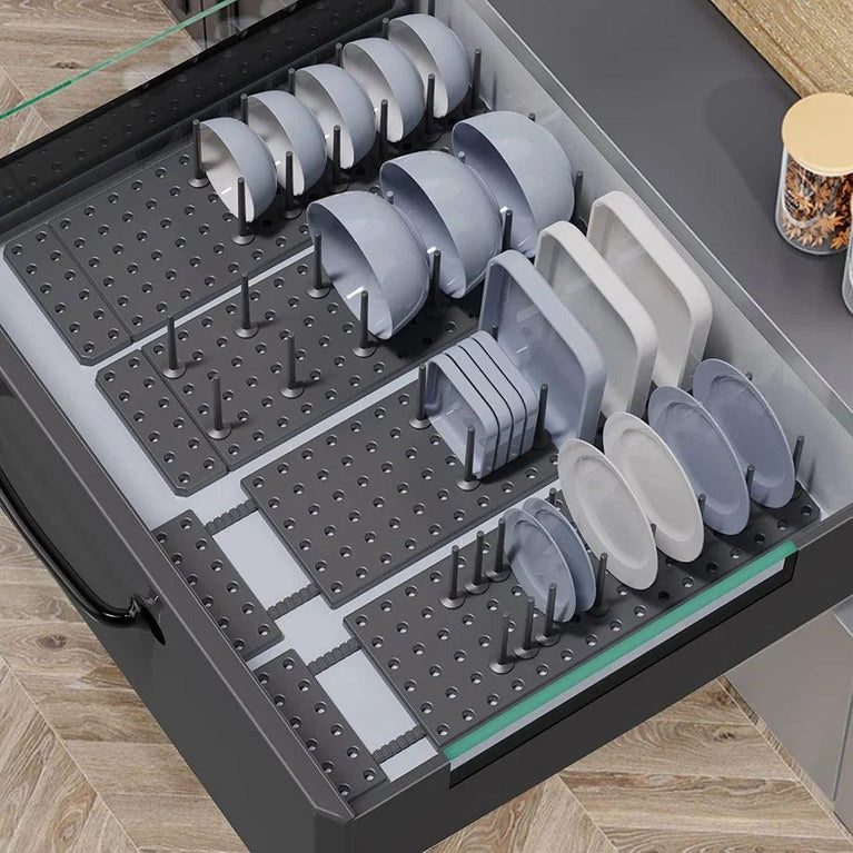 KITCHEN DRAWER ORGANIZER - Drawer Drainer for Countertops Kitchen Cabinets Organizer