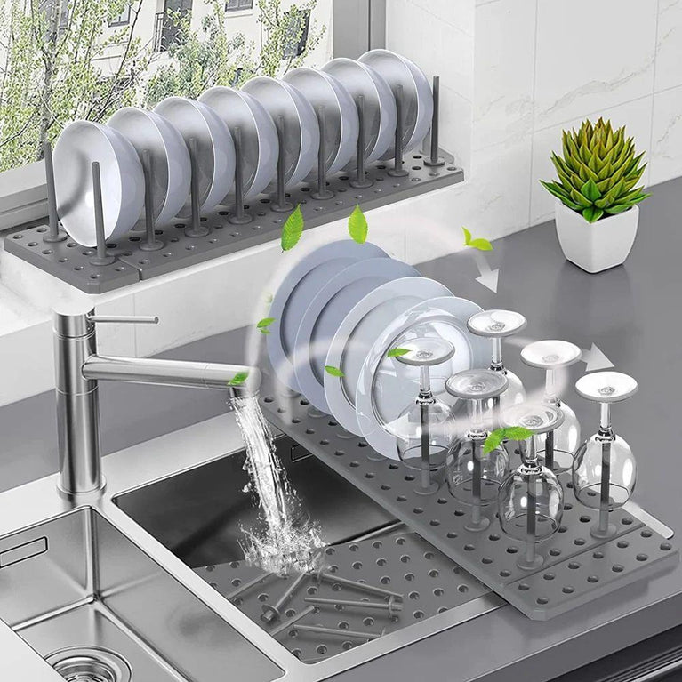 KITCHEN DRAWER ORGANIZER - Drawer Drainer for Countertops Kitchen Cabinets Organizer