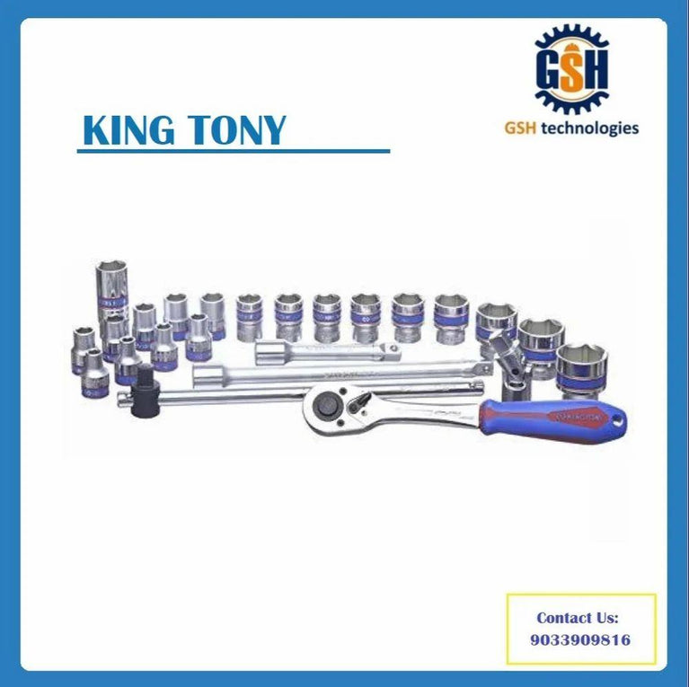 King Tony 24pc 1 2 Dr. Socket And Wrench Set