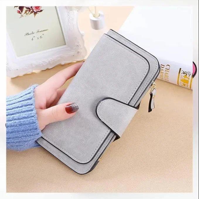 LADIES CLUTCH WALLET BIG - Women's Long Leather Wallet