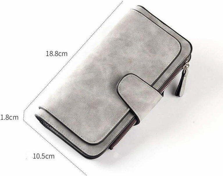 LADIES CLUTCH WALLET BIG - Women's Long Leather Wallet
