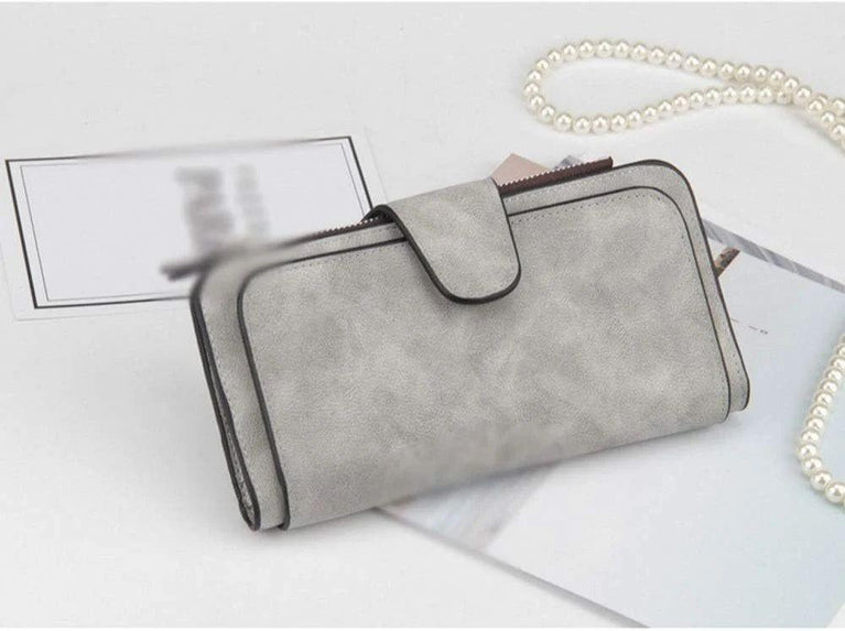 LADIES CLUTCH WALLET BIG - Women's Long Leather Wallet