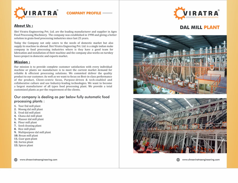 Latest Technology  Vibro Chana Dal Mill Plant