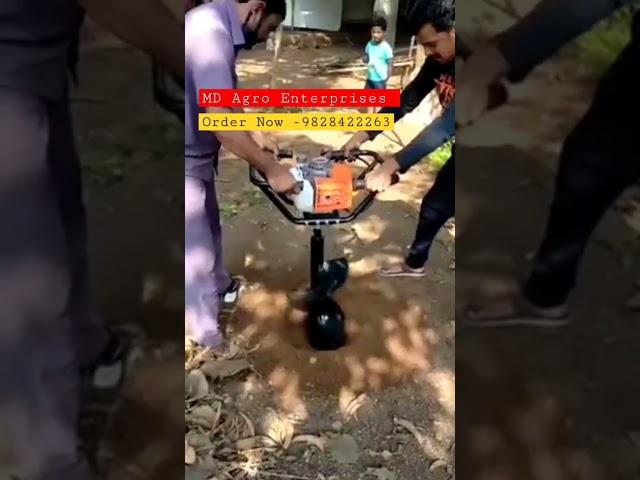 MD Agro 68cc Heavy Duty Petrol Operated Earth Auger with 8"(Inch)/200mm Dia Bit(Double Spiral)