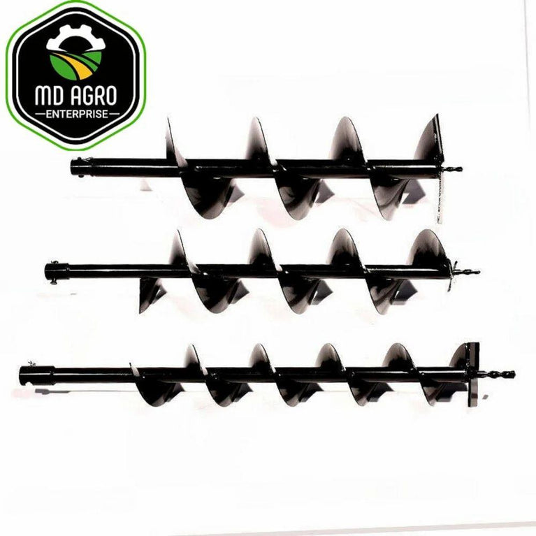 MD Agro 68cc Heavy Duty Petrol Operated Earth Auger with 8"(Inch)/200mm Dia Bit(Double Spiral)