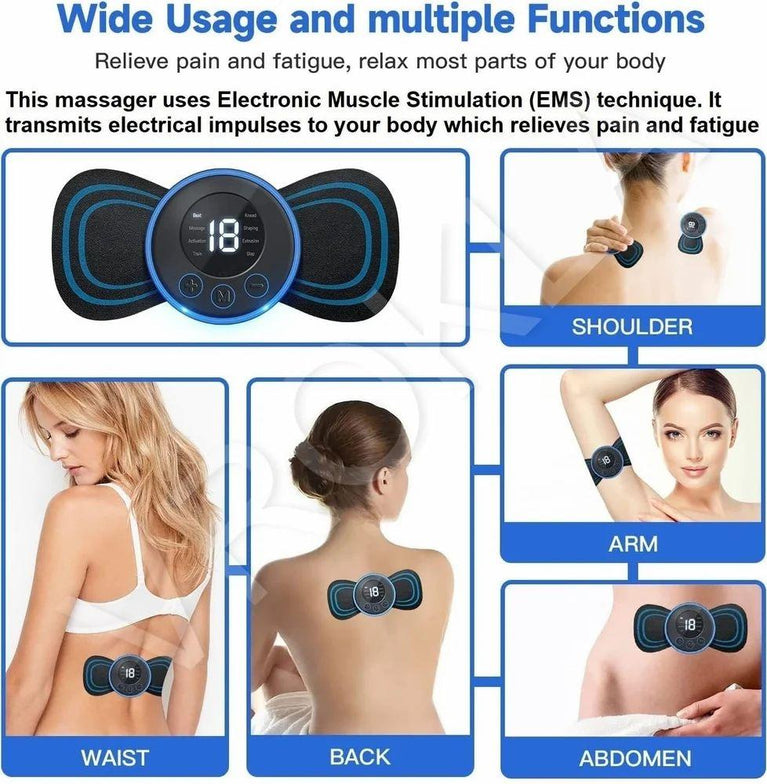 MINI BUTTERFLY MASSAGER Body Massager Machine for Pain Relief Wireless Massager