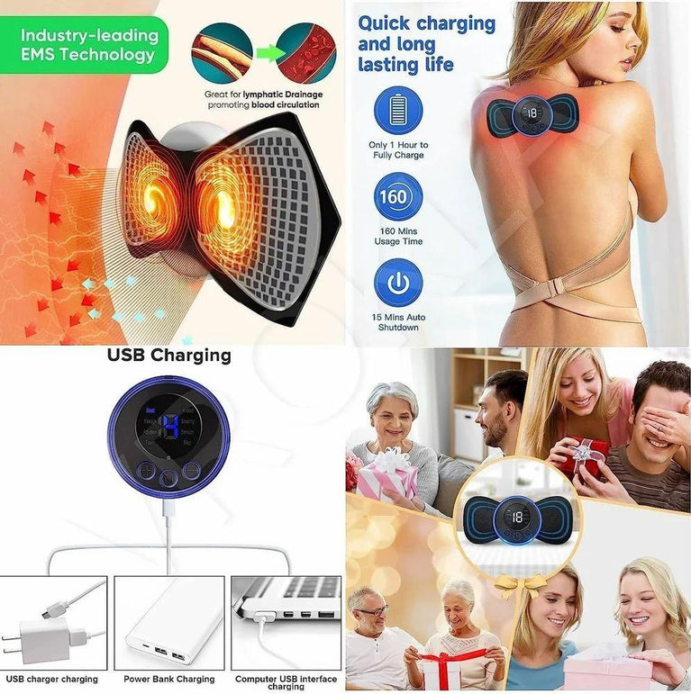 MINI BUTTERFLY MASSAGER Body Massager Machine for Pain Relief Wireless Massager
