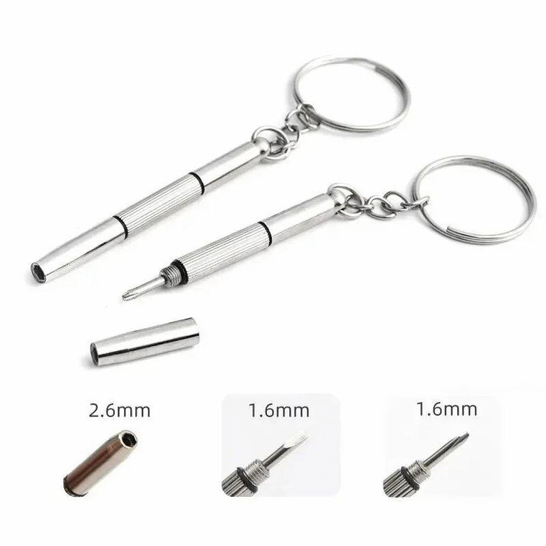MINI SCREWDRIVER KEYCHAIN - 3 in 1 short screwdriver performance tool
