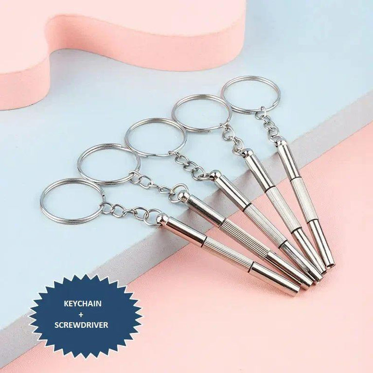 MINI SCREWDRIVER KEYCHAIN - 3 in 1 short screwdriver performance tool